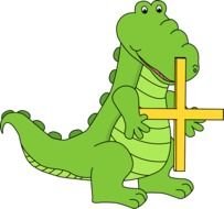 Addition Symbol Alligator Holding An Image