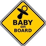 Clipart of Baby On Board sign