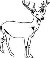 Deer Head Black And White Panda Free N2