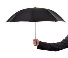 Umbrella in hand clipart