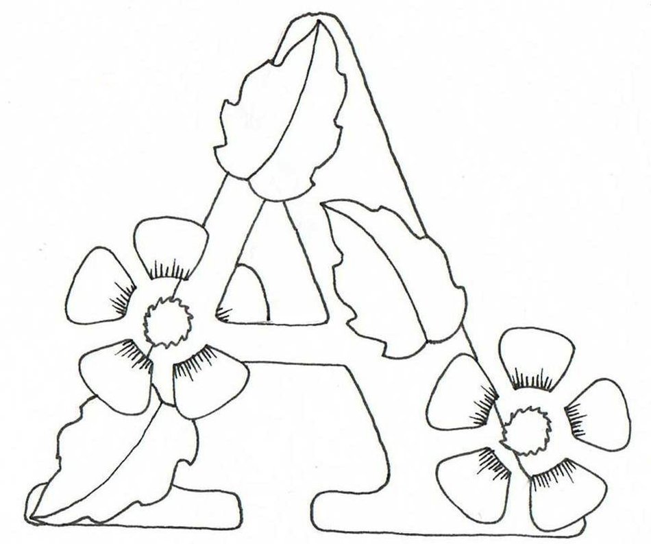 flowers with the letter 'A' as a graphic image
