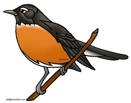Free United States By Phillip Martin State Bird Of Wisconsin clipart