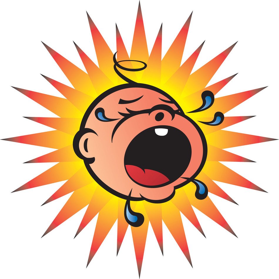 İllustration of the crying baby