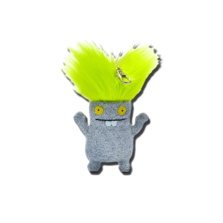 Bad Hair Day Babo Lime Green 4 Inch Plush Keychain Backpack Clip