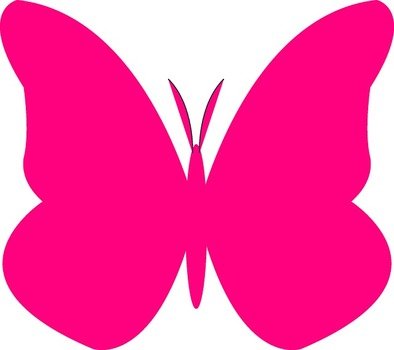 Butterfly Pink Silhouette Papilio