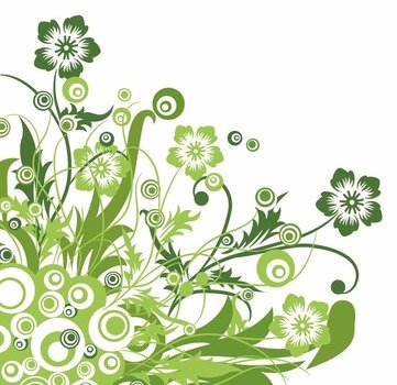 Green Floral Design Vector Graphic Free Graphics All