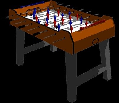 painted table football
