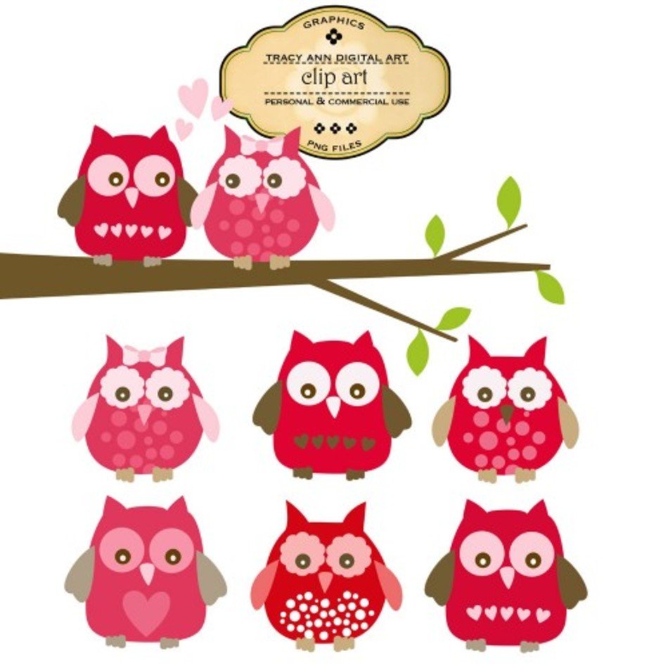 Valentine Owls Tracyanndigitalart Graphics On Artfire