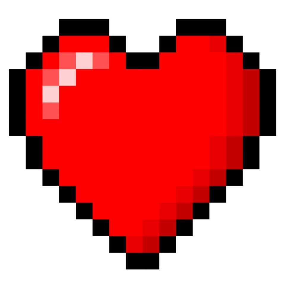 red heart made of beats as a picture for clipart