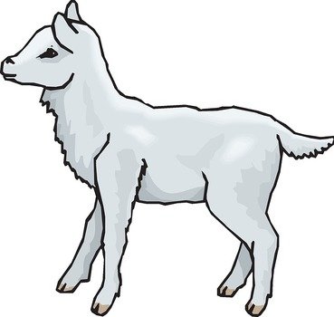 Gray Art Standing Lamb Animal Fluffy