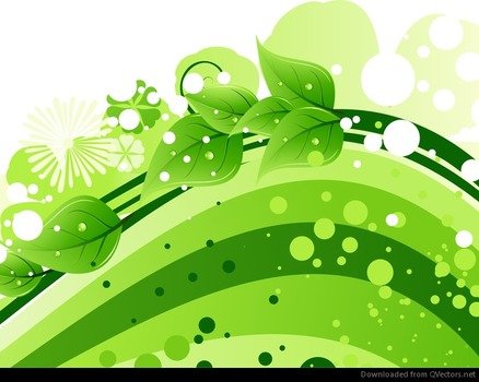 Qvectors &gt Front Page &187 Abstract Green Leaves With Wave