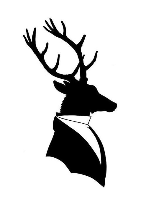 Silhouette Deer Gentleman Antler Victorian By Emporiumshop On Etsy