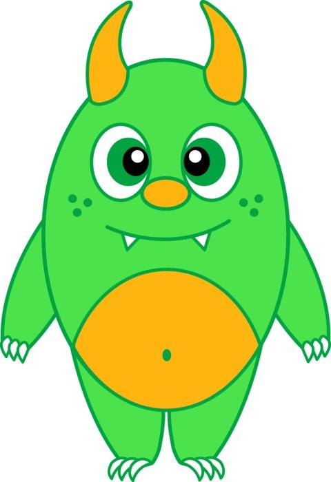 Clipart of the green monster
