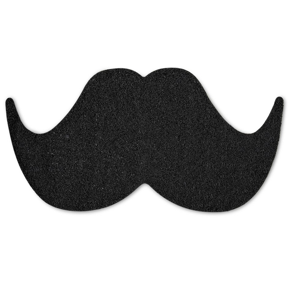 black mustache on a white background