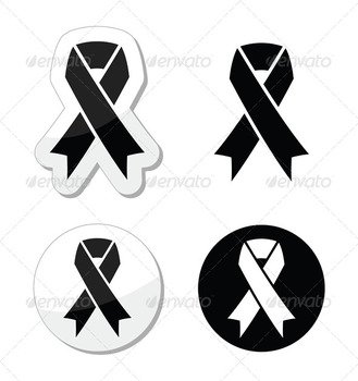 Black Ribbon Mourning Death Symbol Health medicine Conceptual