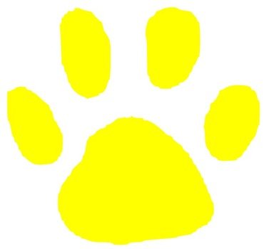 Tiger Paw Yellow At Clkercom Vector Online