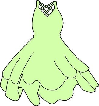 Pale Green Dress At Clkercom Vector Online