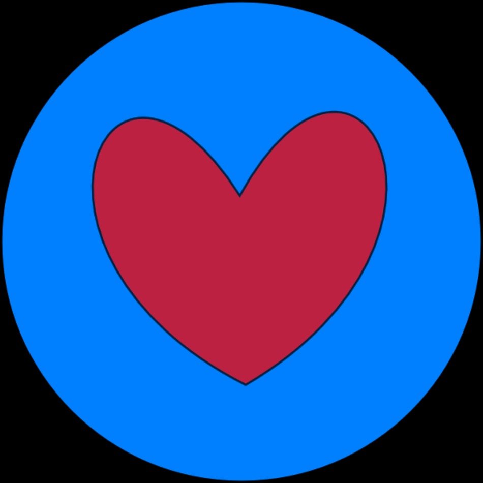 Heart In Circle Green At Clkercom Vector Online