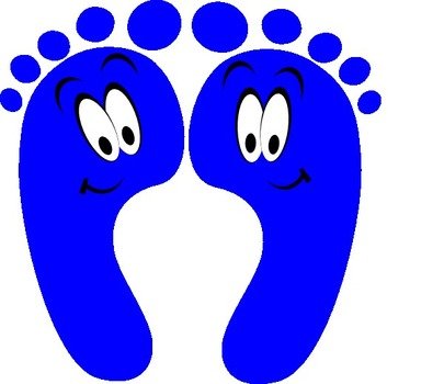 Blue Happy Feet At Clkercom Vector Online
