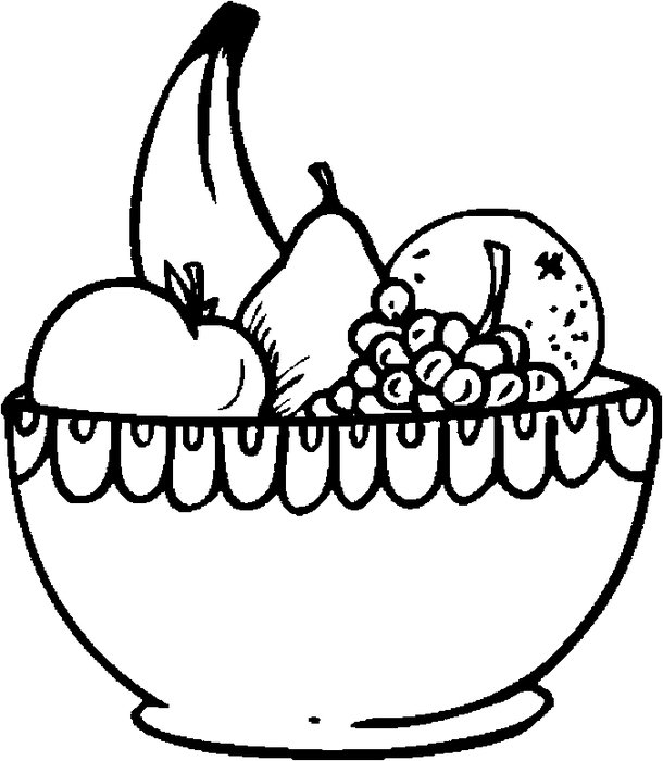 Fruit Bowl 12 Free Printable Fruits 2 Coloring Pages