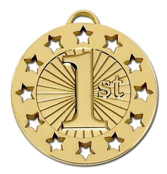 1st 2nd 3rd Place Position Gold Medal 40mm Budget Medals