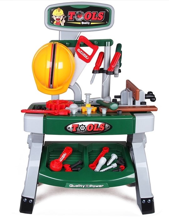 children's table with tools