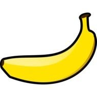 yellow banana as a graphic image