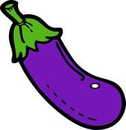purple eggplant as a graphic image