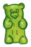 green Gummy Bear drawing