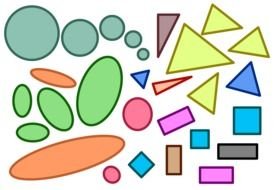 painted multicolored geometric shapes on a white sheet
