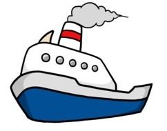 drawn ferry boat