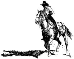sketch of a horseman