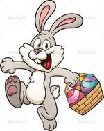 Hopping Easter Bunny Cartoon Jumping