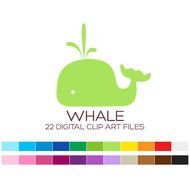 Clip Art Sailor Fish Whale Nautical Baby Shower Boy