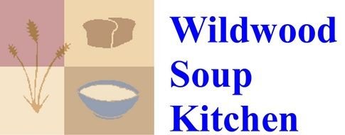 drawing of wildwood Soup Kitchen text and food