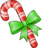 candy with a green bow