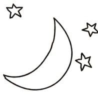 moon and stars as a picture for clipart