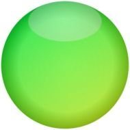 green ball on a transparent background