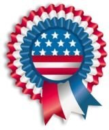 painted american award ribbon