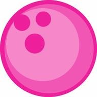 pink bowling ball as a picture for clipart