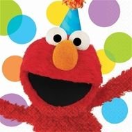 happy monster on the background of colored balls