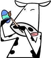 painting cow