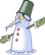 crazy Snowmen Graphics drawing