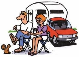 Clipart of pair is on a camp