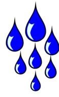 raindrops on a white background