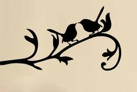 Love Birds On Branch as a picture for clipart