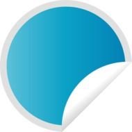 Blue Sticker drawing