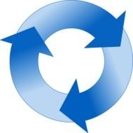 Circular Arrow In Blue Hues At Clkercom Vector