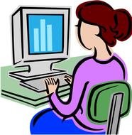 girl in Computer drawing