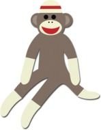 drawing of a gray funny monkey